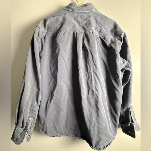 Carhartt VTG Rugged Outdoor Wear Long Sleeve Button Up Distressed Shirt MenSz L - Picture 7 of 7